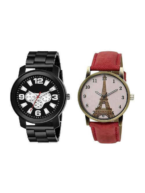 adk lk-230-ad-12 pink & black color dial forgirls & men - 16778072 - Very Small Image - 1