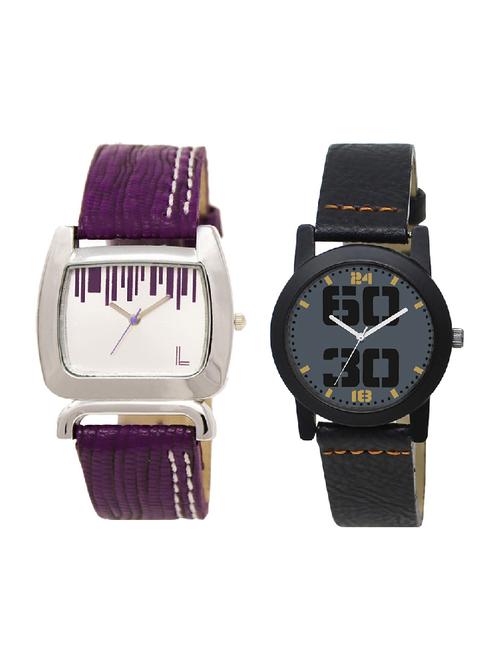 adk lk-207-251 purple & black color dial forgirls - 16778076 - Very Small Image - 1