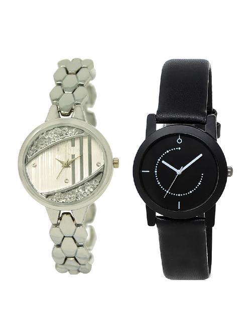 adk lk-223-253 silver & black color dial forgirls - 16778077 - Very Small Image - 1