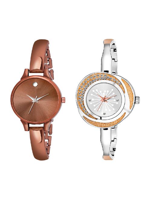 adk lk-249-ad-22 silver & brown color dial forgirls - 16778091 - Very Small Image - 1