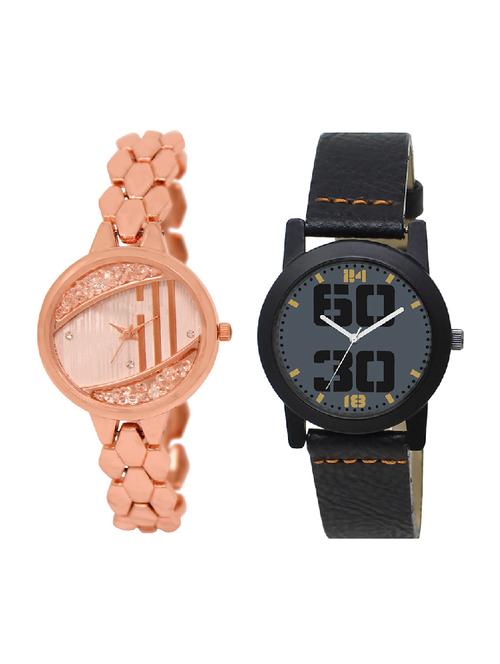 adk lk-222-251 rose gold & black color dial forgirls - 16778118 - Very Small Image - 1