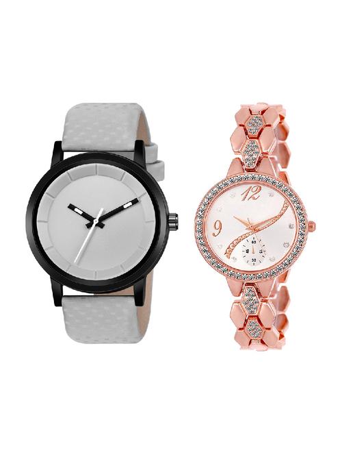 adk lk-215-mt-gkt rose gold & grey color dial forgirls & men - 16778141 - Very Small Image - 1