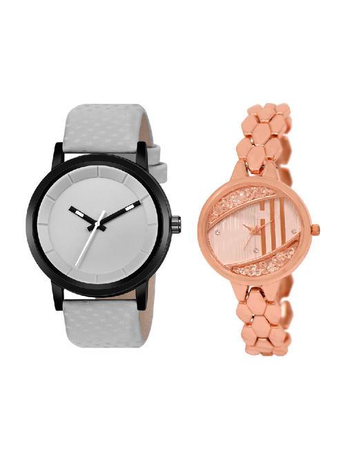 adk lk-222-mt-gkt rose gold & grey color dial forgirls & men - 16778147 - Very Small Image - 1