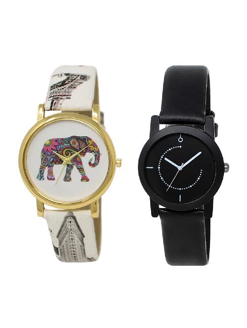 adk lk-243-253 white & black color dial forgirls - 16778149 - Very Small Image - 1