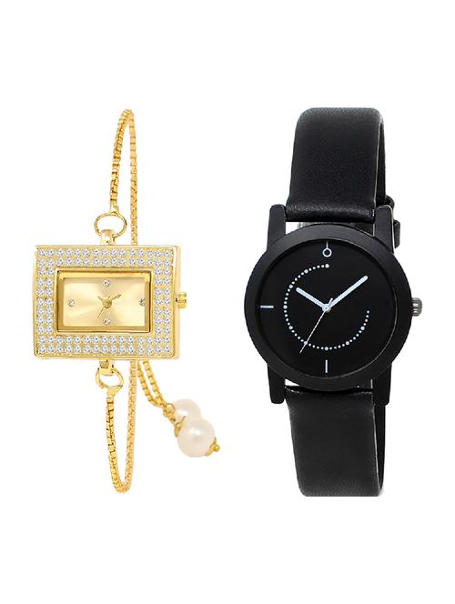 adk lk-247-253 gold & black color dial forgirls - 16778173 - Very Small Image - 1
