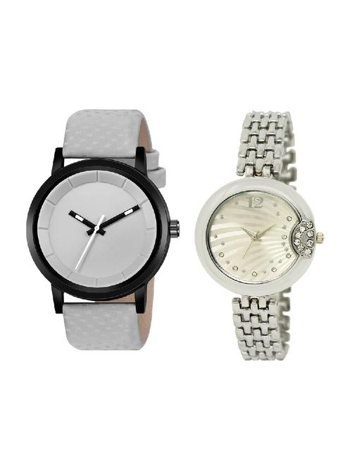 adk lk-227-mt-gkt silver & grey color dial forgirls & men - 16778177 - Very Small Image - 1