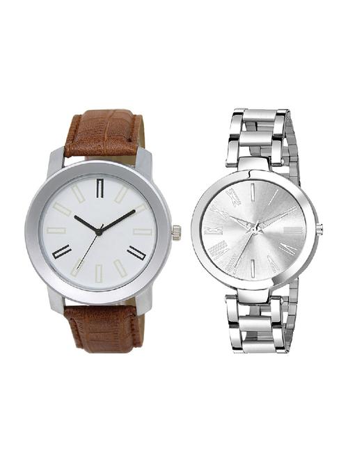 adk ad-02-21 brown & silver color dial formen & girls - 16778180 - Very Small Image - 1