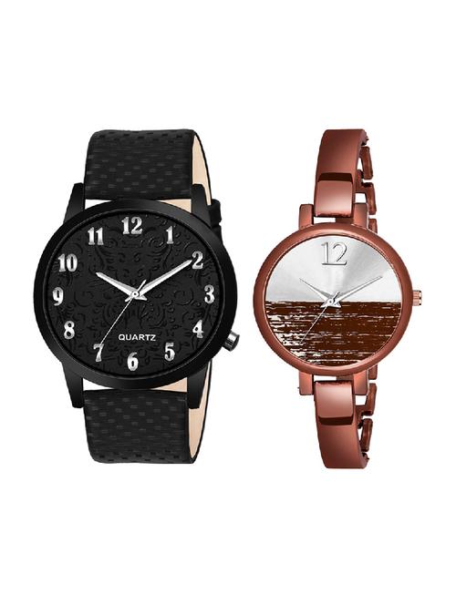 adk ad-10-23 black & brown color dial formen & girls - 16778181 - Very Small Image - 1