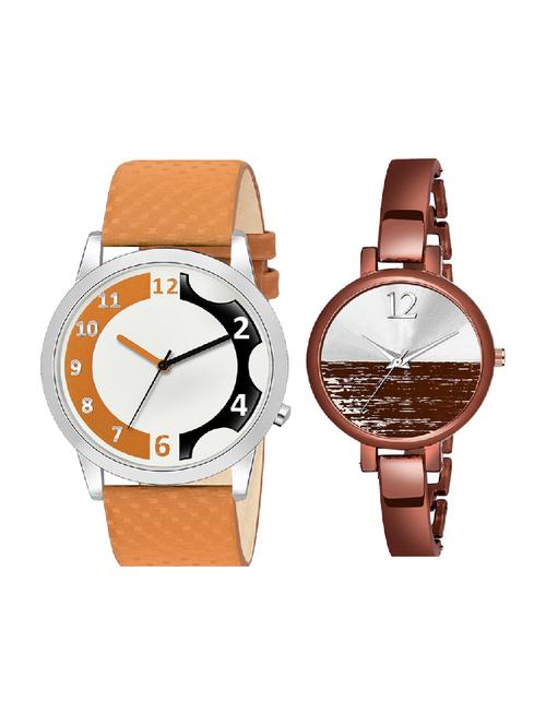 adk ad-11-23 orange & brown color dial formen & girls - 16778187 - Very Small Image - 1