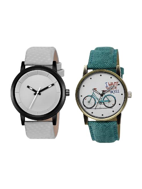 adk lk-229-mt-gkt green & grey color dial forgirls & men - 16778189 - Very Small Image - 1