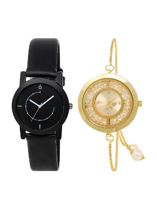 adk lk-254-253 gold & black color dial forgirls - 16778209 - Very Small Image - 1