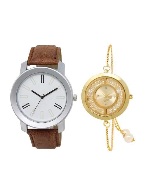 adk ad-02-lk-254 brown & gold color dial formen & girls - 16778221 - Very Small Image - 1