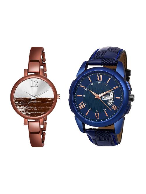 adk jg-01-ad-23 blue & brown color dial formen & girls - 16778223 - Very Small Image - 1