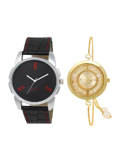 adk ad-03-lk-254 black & gold color dial formen & girls - 16778227 - Very Small Image - 1