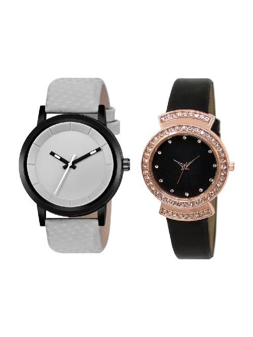 adk lk-244-mt-gkt black & grey color dial forgirls & men - 16778231 - Very Small Image - 1