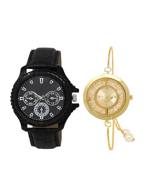 adk ad-04-lk-254 black & gold color dial formen & girls - 16778233 - Very Small Image - 1