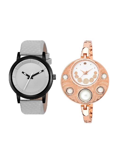 adk lk-246-mt-gkt rose gold & grey color dial forgirls & men - 16778243 - Very Small Image - 1