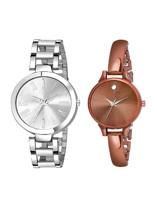 adk ad-22-21 brown & silver color dial forgirls - 16778246 - Very Small Image - 1