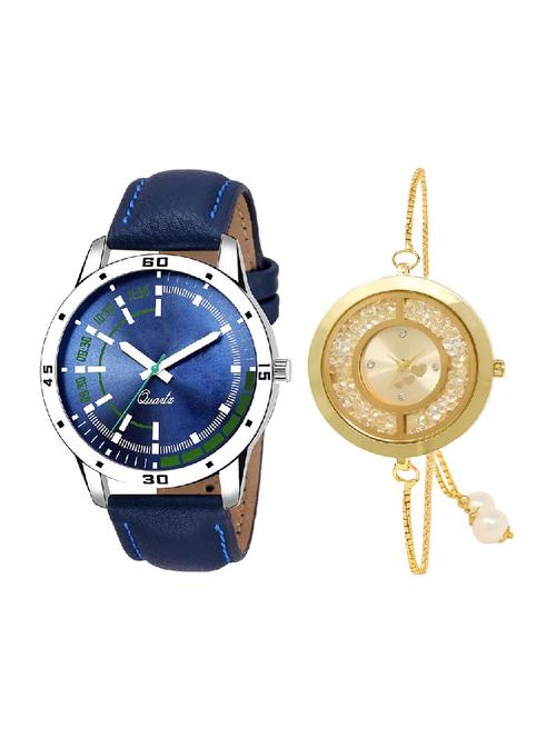 adk ad-07-lk-254 blue & gold color dial formen & girls - 16778251 - Very Small Image - 1