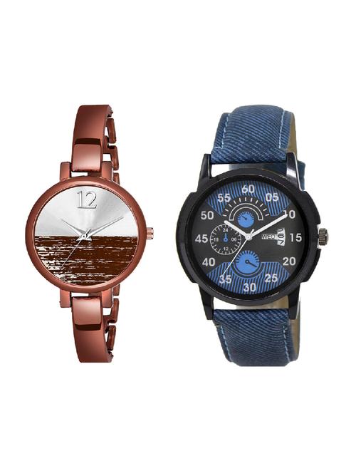 adk dd-02-ad-23 blue & brown color dial formen & girls - 16778253 - Very Small Image - 1