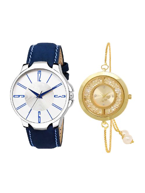 adk ad-09-lk-254 blue & gold color dial formen & girls - 16778263 - Very Small Image - 1