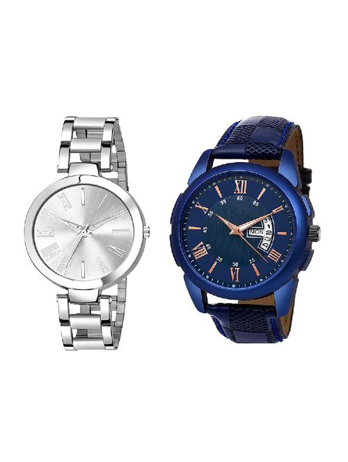 adk jg-01-ad-21 blue & silver color dial formen & girls - 16778270 - Very Small Image - 1
