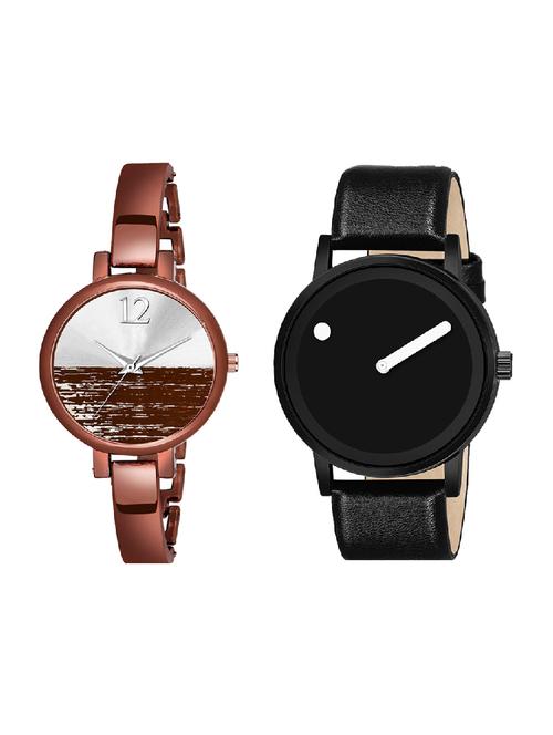 adk mt-04-ad-23 black & brown color dial forboys & girls - 16778277 - Very Small Image - 1