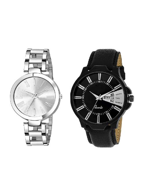 adk jg-04-ad-21 black & silver color dial formen & girls - 16778288 - Very Small Image - 1