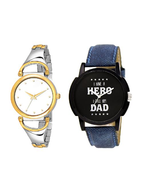 adk lk-07-ad-25 blue & gold color dial formen & girls - 16778302 - Very Small Image - 1