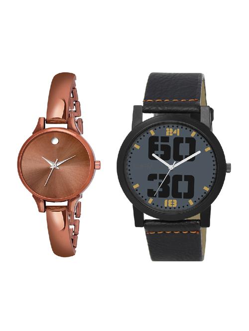 adk ad-22-lk-47 brown & black color dial forgirls & men - 16778303 - Very Small Image - 1