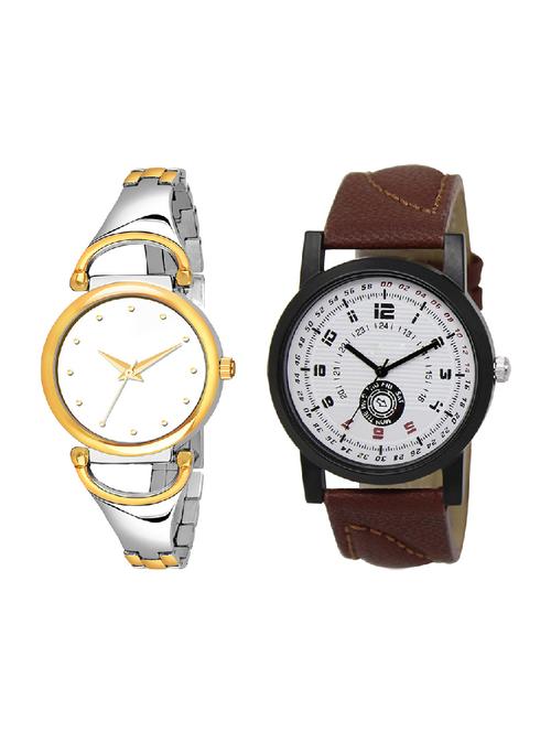 adk lk-11-ad-25 brown & gold color dial formen & girls - 16778326 - Very Small Image - 1