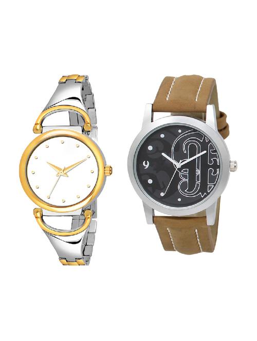 adk lk-14-ad-25 brown & gold color dial formen & girls - 16778344 - Very Small Image - 1