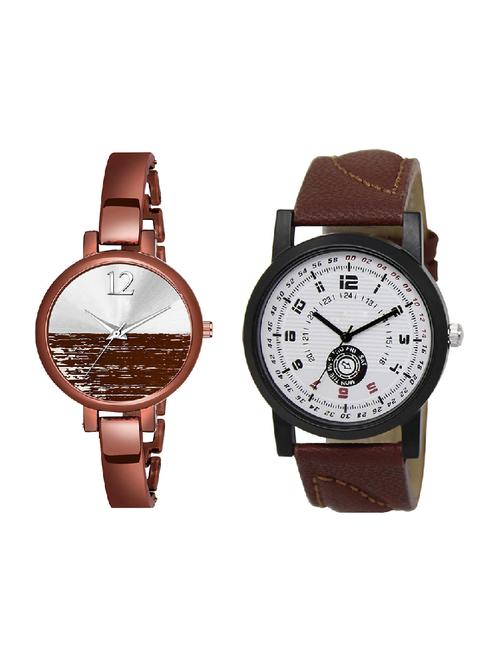adk lk-11-ad-23 brown color dial formen & girls - 16778373 - Very Small Image - 1