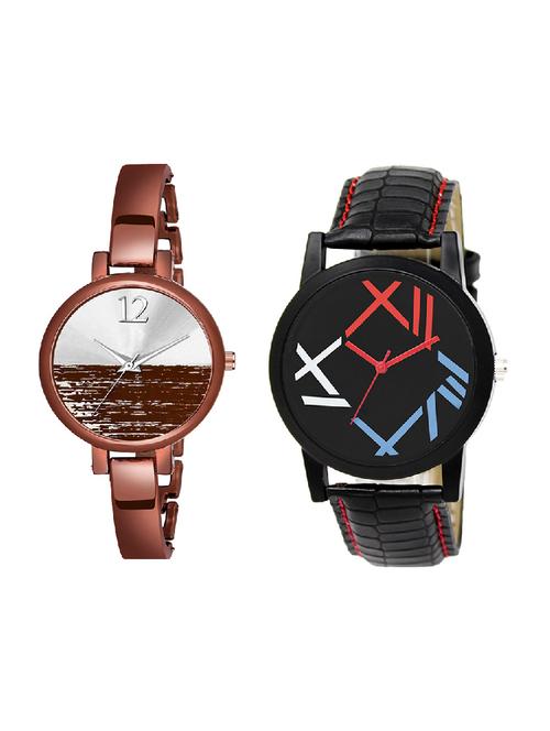 adk lk-12-ad-23 black & brown color dial formen & girls - 16778379 - Very Small Image - 1