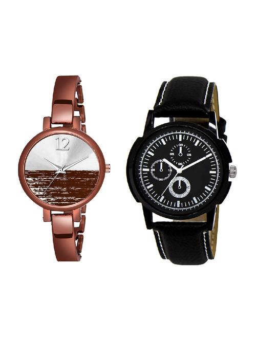 adk lk-13-ad-23 black & brown color dial formen & girls - 16778385 - Very Small Image - 1