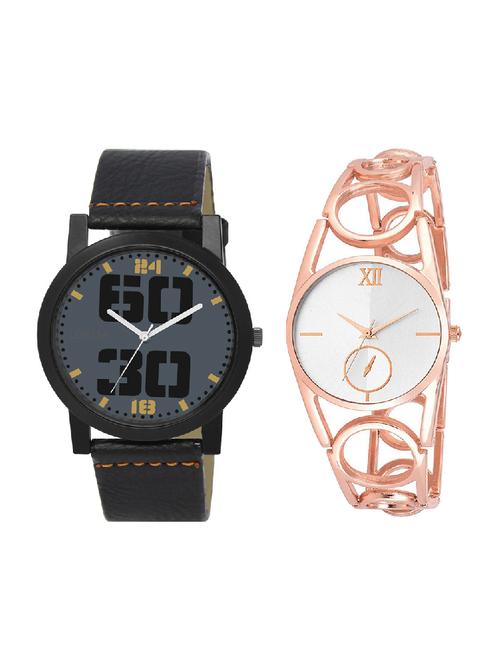 adk lk-213-47 rose gold & black color dial forgirls & men - 16778387 - Very Small Image - 1