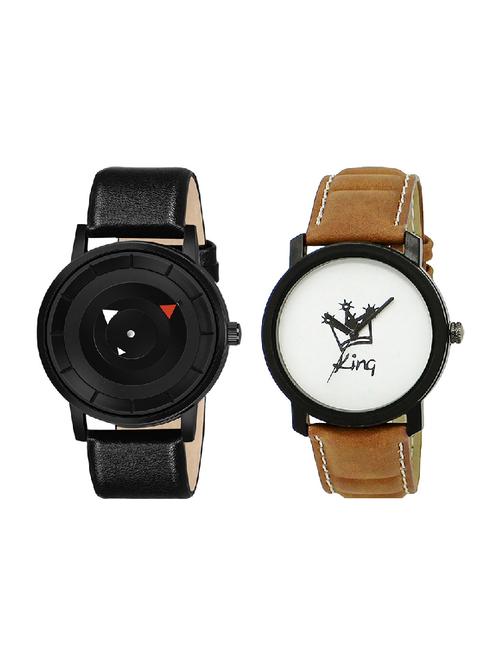 adk lk-18-mt-06 brown & black color dial formen & boys - 16778563 - Very Small Image - 1