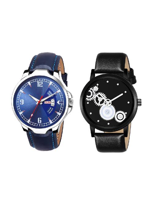 adk jg-03-mt-07 blue & black color dial formen & boys - 16778645 - Very Small Image - 1