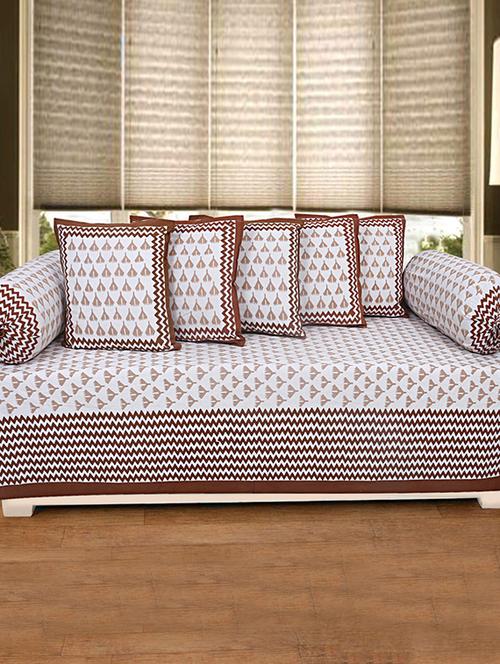 cotton printed diwan (pack of 8) - 16779022 - Very Small Image - 1