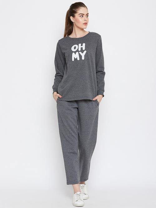 crew neck quirky print pyjama set - 16780476 - Very Small Image - 1