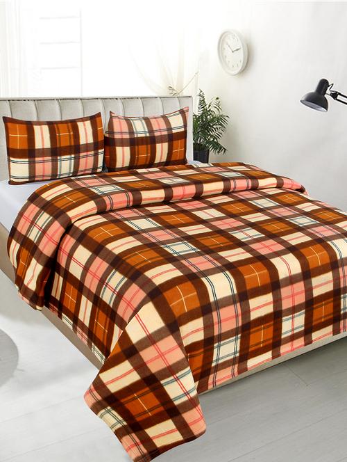 elegant design blanket cum bedsheet with 2 pillow cover - 16781114 - Very Small Image - 1