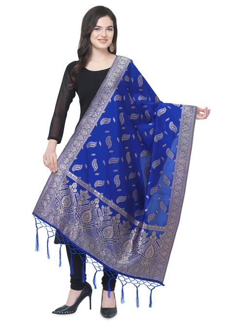 self design banarasi dupatta - 16781196 - Very Small Image - 1