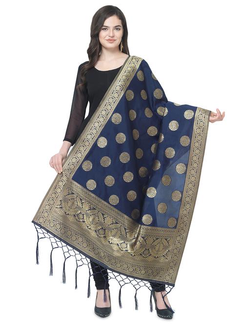 self design banarasi dupatta - 16781199 - Very Small Image - 1