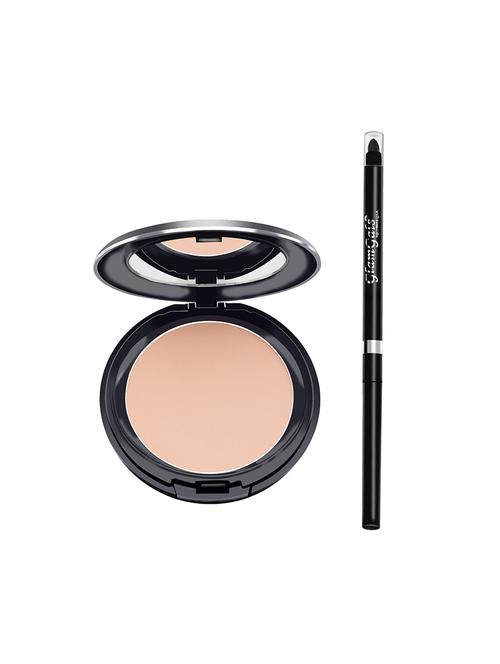 buy glamgals 3 in 1 three way cake compact makeup+ foundation + concealer spf 15,14.5 g & get retractable black kajal free - 16781536 - Very Small Image - 1