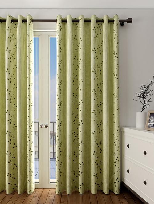 long size embroidery semi share long door curtains - 16782177 - Very Small Image - 1
