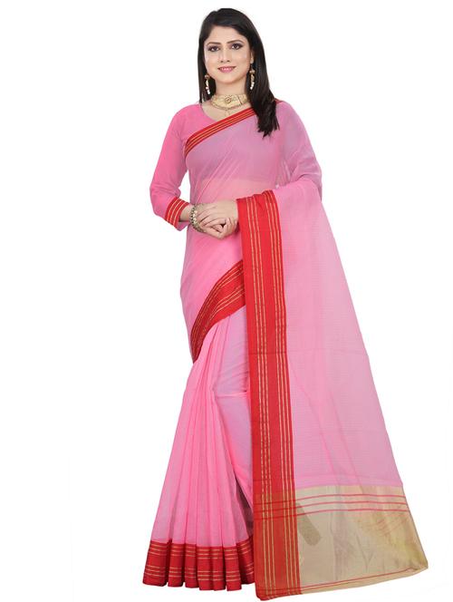 solid kota doria saree with blouse - 16782405 - Very Small Image - 1