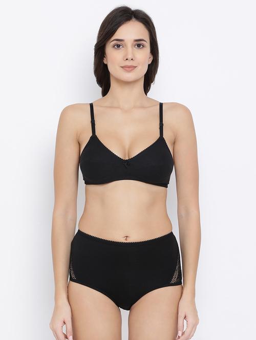 bow patch solid bra and panty set - 16783207 - Very Small Image - 1