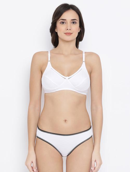 bow patch solid bra and panty set - 16783265 - Very Small Image - 1
