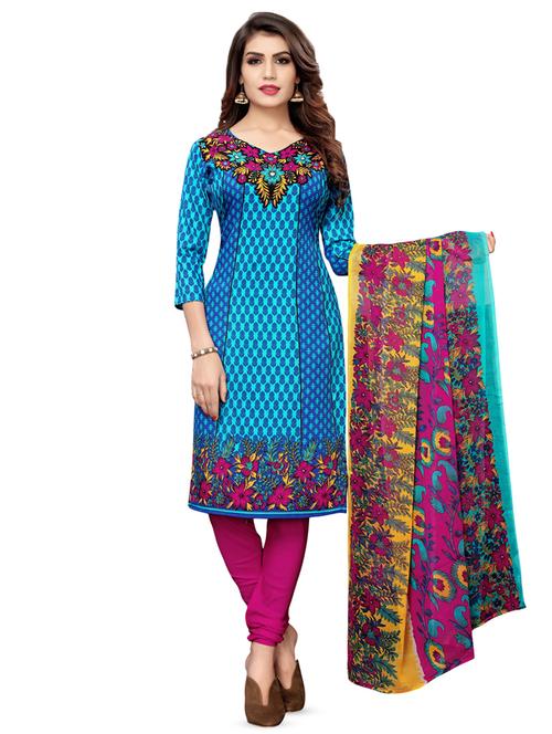 printed unstitched suit - 16783371 - Very Small Image - 1