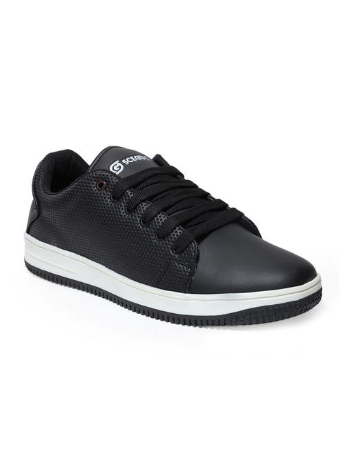 black leatherette lace up sneakers - 16784091 - Very Small Image - 1